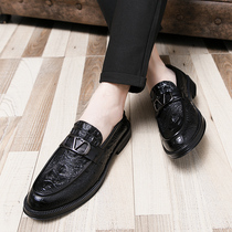 Autumn small leather shoes mens British pointed toe business casual Korean version trend youth breathable soft bottom inner heightening mens shoes