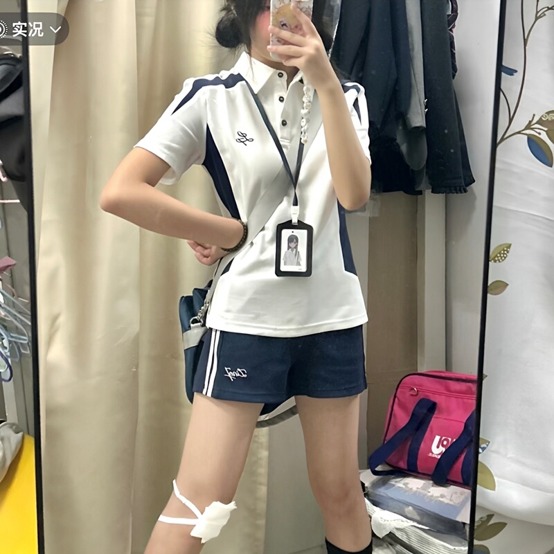 No. 7 Original Line Jk Summer New Product No. 7 Gymnastics Uniform Japanese Academy Style Sports Suit Volleyball Uniform