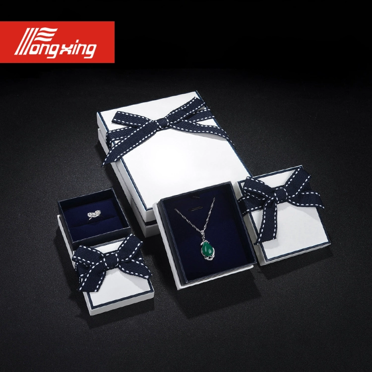 Hộp đựng đồ trang sức thời trang Tongxing Royal Blue Bowknot Fashion Ring Box có thể được tùy chỉnh - Nhẫn