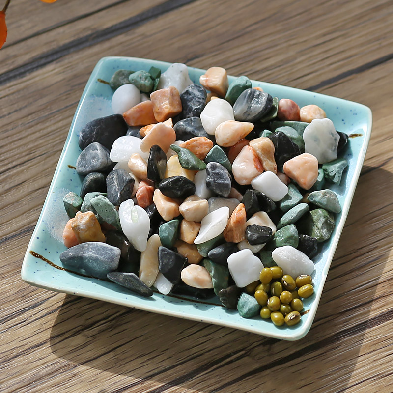 1 catty of small stones, colorful stones, colored stones, succulents, flowers, potted paving stones, fish tanks, decorative landscaping stones