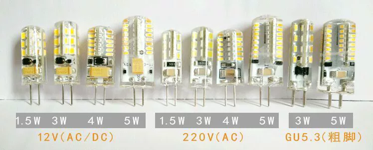 G4 đèn led hạt điện áp thấp 12V pin bóng đèn nhỏ đèn pha lê tiết kiệm năng lượng bóng đèn halogen độ sáng cao 220Vled nguồn sáng