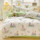 100% Pure Cotton Four-Piece Set, Thickened Bed Sheet and Duvet Cover, Student Dormitory Single Cartoon Bedding Three-Piece Set 4