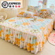 Thickened Quilted Bed Skirt Style Pure Cotton Bed Cover Dustproof Single Piece 1. 51.8m All-Cotton Bed Cover Non-Slip Fitted Sheet with Skirt