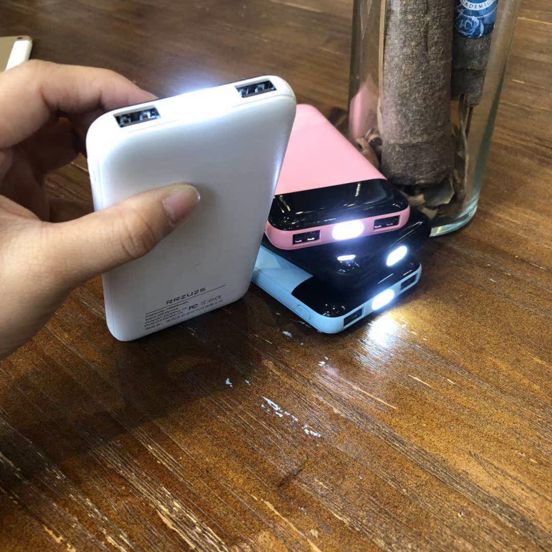 RRZUZS gem điện thoại di động 12000mAh sạc điện thoại di động 2A hiển thị nguồn sạc mini USB kép