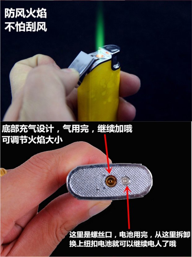 Sáng tạo mới lạ vui nhộn Ngày cá tháng tư toàn người gọn gàng đồ chơi đồ chơi nhẹ hơn sử dụng gió nhẹ - Bật lửa batluario