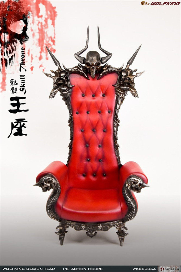WOLFKING1 6 Skull Thrones Skull Throne Sofa Scene Pendulum -WK88006A pre-sale