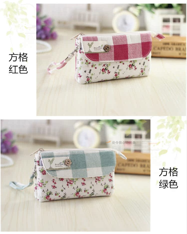 Túi vải ly hợp ngọt ngào Bà Mới có thể đặt túi điện thoại di động khóa kéo phiên bản tiếng Hàn của túi xách chìa khóa hoang dã - Túi điện thoại túi đựng điện thoại chống nước