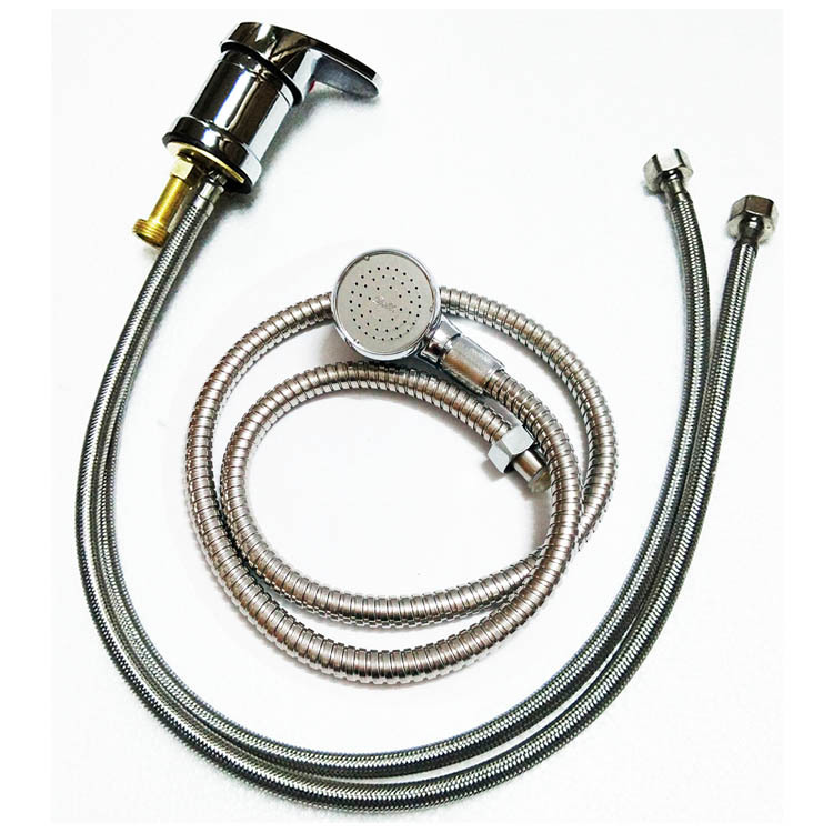 Hairdressing Shampoo Bed Basin Hot and Cold Mixing Valve Faucet Switch Booster Copper Core Explosion-Proof Hose Shower Head