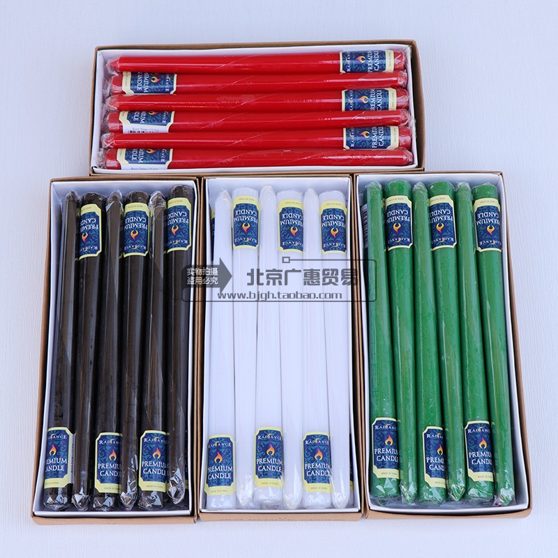 European Style Pole Candle Romantic Wedding Western style Hotel High 25cm Candle Black White Red Green Candlestick Candle