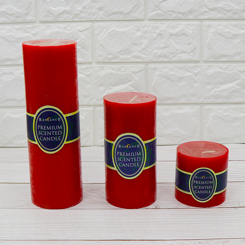 Red candle diameter 7 5cm Cylindrical Candle Wedding Red Candle Hotel Candle General lighting Wedding red Candle