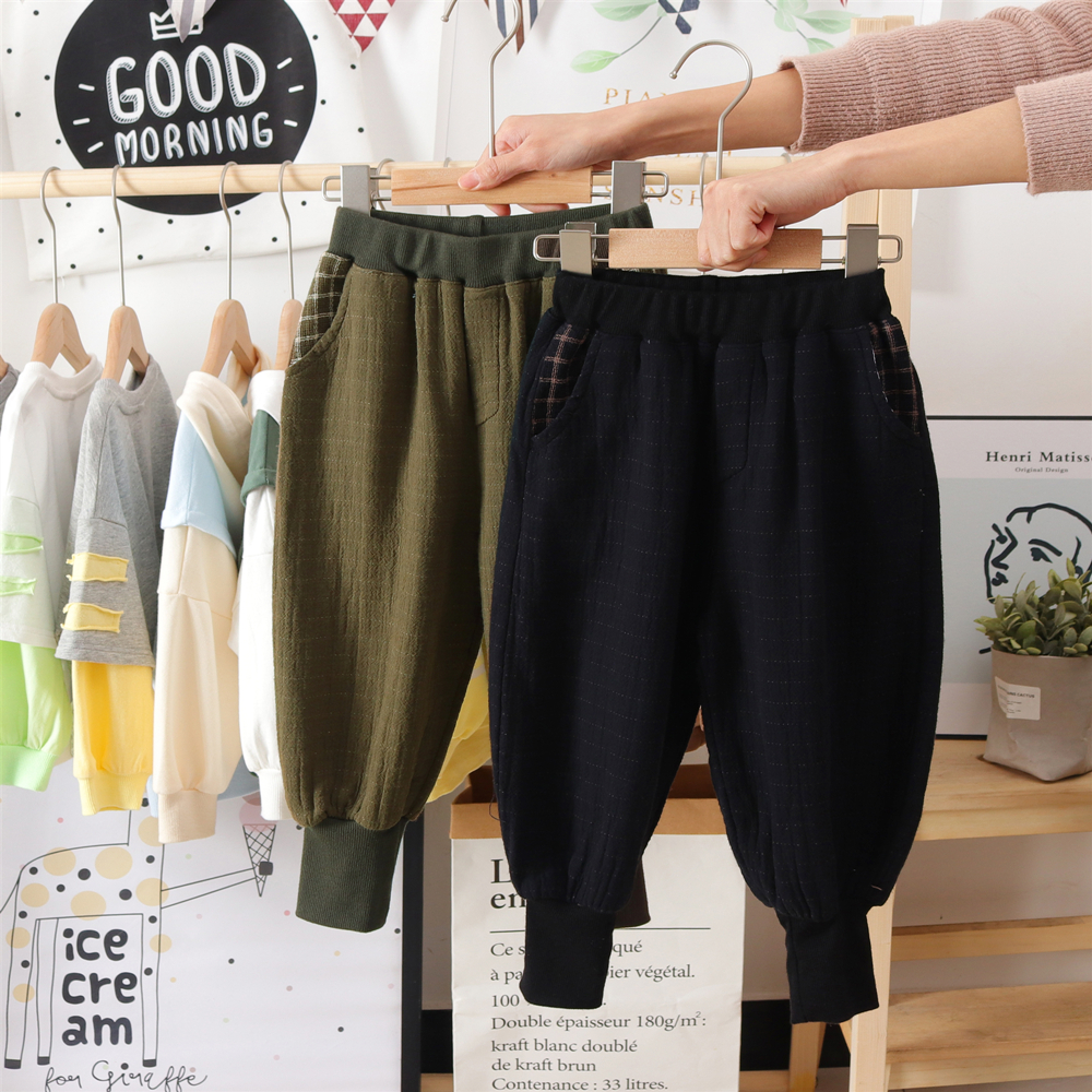 Boys' pants 2021 spring new children's casual all-match harem pants children's lob pants loose bloomers tide