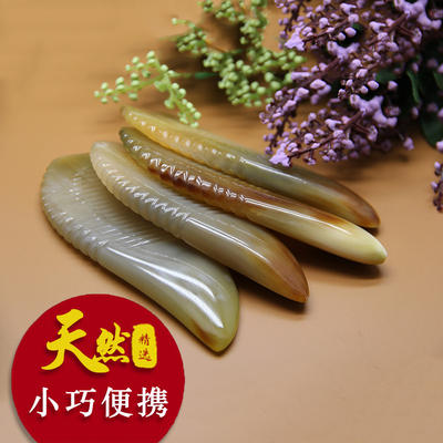 Yak horn small comb massage for men and women, anti-static, pure natural, compact and portable, cute and thickened for home use