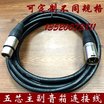 Upgrade Line Hivi Whitway T200C eavesdropping on 5 Core Cannon Gong to Mother Five Core Whirlpool Main Vice Speaker Connection Line