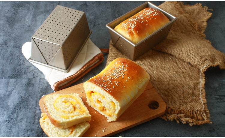 Xuất khẩu Nhật Bản Thép nặng Bánh mì nướng nhỏ Hộp 280g Bánh mì nướng Thép nặng Bánh mì xốp Khuôn 1 Pound Pound Bánh Khuôn - Tự làm khuôn nướng khuôn bánh bao