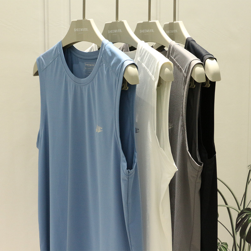 Xionghua underwear men's summer sleeveless vest round neck men's solid color sports shirt thin slim bottoming 61558