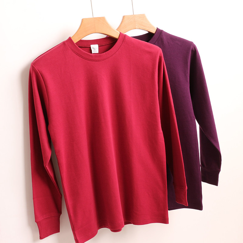 Mori goose middle-aged and elderly women's pure cotton autumn clothes small collar loose large size cotton inner wear long-sleeved thermal clothing 4036