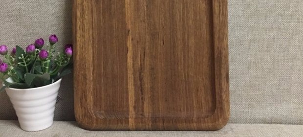 Oak Pizza Tấm Pizza Hình chữ nhật Pizza Saucer Bánh mì Tấm Steak Steak Tấm Groove Pizza Khay - Tấm khay trà gỗ giá rẻ