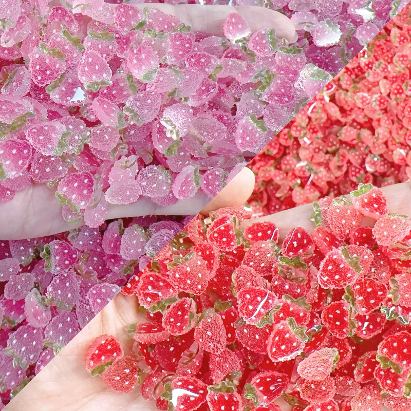 New Sugar Strawberry Nail Art Accessories Cartoon Pink Gradient Strawberry Accessories Wearable Nail Earrings DIY Accessories New Sugar Strawberry Nail Art Accessories Cartoon Pink Gradient Strawberry Accessories Wearable Nail Earrings DIY Accessories