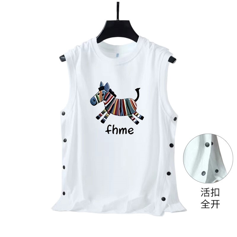 Summer 2026 Men's Ice Silk Sleeveless Vest T-Shirt for Arm Fracture Care, Sports, Fitness, Loose Fit Top Summer 2026 Men's Ice Silk Sleeveless Vest T-Shirt for Arm Fracture Care, Sports, Fitness, Loose Fit Top