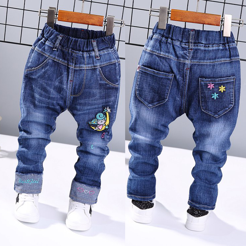 Quần jeans bé trai mùa thu mới bé gái quần dài chân cho bé quần 1-2-3-4-5-6 tuổi mỏng quần denim bé trai xuân hè