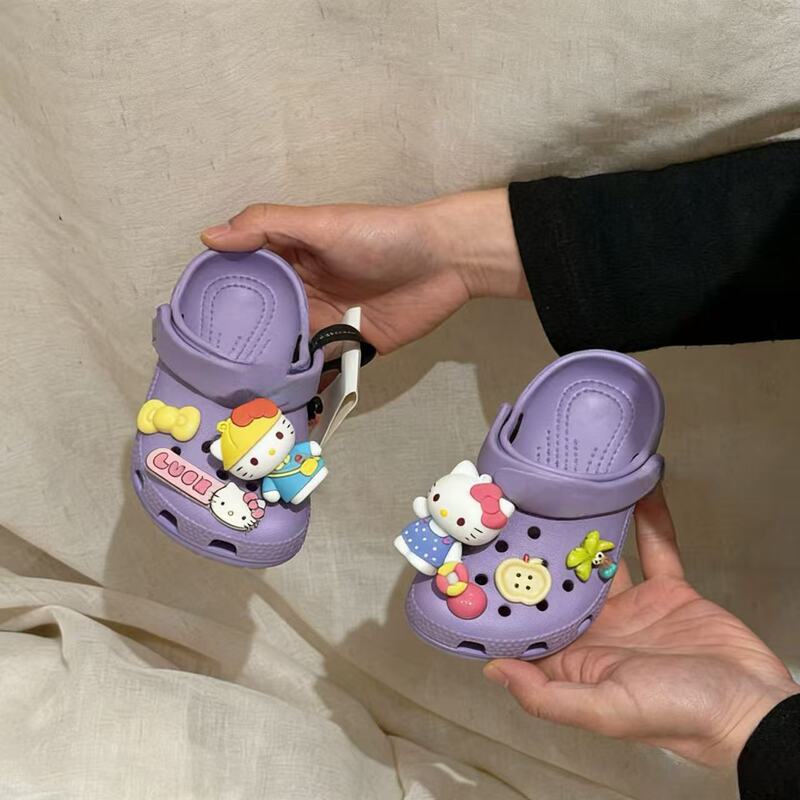 Children's Sandals for Girls, 2026 Summer Closed-Toe Cartoon Accessories Outdoor Slippers, Home Pink Eva Slippers
