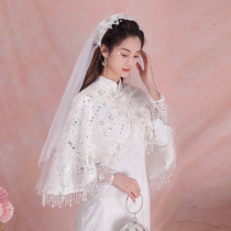 Xu Lengyue 2021 Jin Ye Republic of China wind sequin cheongsam skirt female temperament celebrity retro shawl two-piece spring and autumn