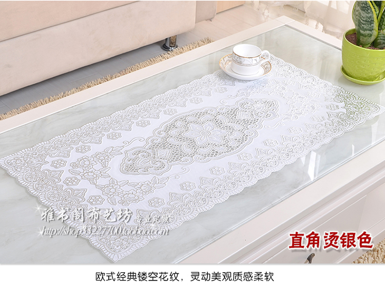 Bronzing PVC dầu chống thấm bảng dùng một lần bảng vải thảm bàn khăn trải bàn hình chữ nhật châu Âu bảng mat quỹ khuyến - Khăn trải bàn khăn trải bàn đen