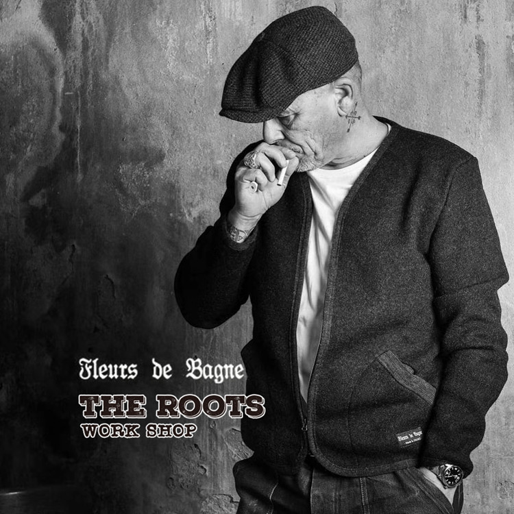 Fleurs De Bagne French flower prisoners three-color spot pure wool inside a cardigan jacket with a sweater jacket