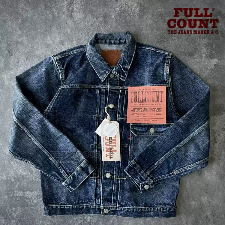 日本製FULLCOUNT Fear Of Dark做舊牛仔夾克赤耳棉質日式