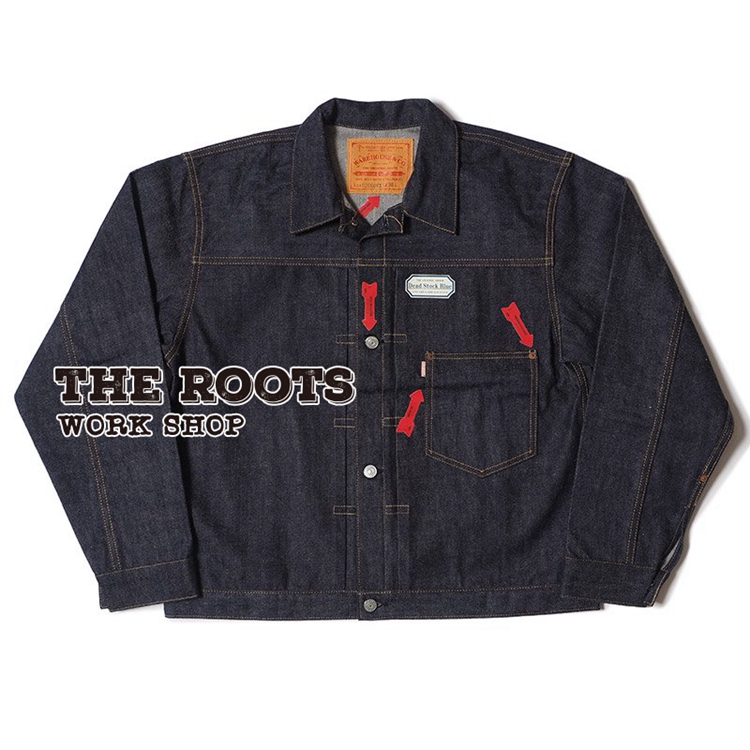Japanese-Made Warehouse S2000Xx Dead Stock Blue Acid Wash 13.5oz Combat Jacket