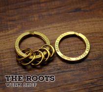 Two spot Taiwan Metalize co high quality pure brass double ring key ring key ring