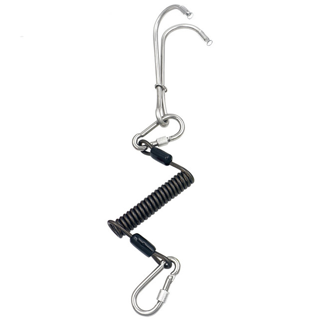 TOOKE diving spring double-ended flow hook 316 stainless steel flow hook anti-corrosion diving ພິເສດທົນທານຕໍ່ການກັດກ່ອນ.