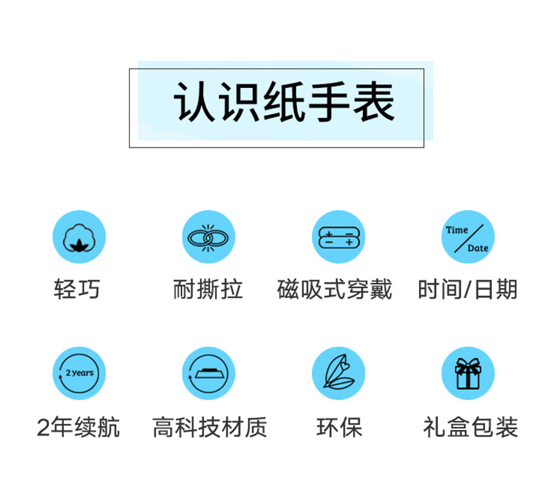 纸手表男德国paprwatch新型智能女黑科技pap