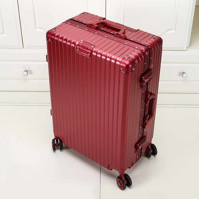 Wine red suitcase female wedding box bride dowry box dowry suitcase password box 26 inch suitcase 28 inch