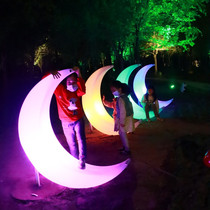  Luminous moon shaking net red swing hanging chair solar outdoor beauty Chen decoration 2 meters 3 meters crescent factory direct sales