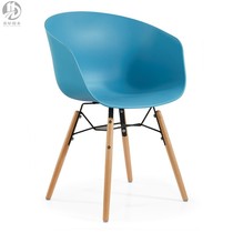 Simple modern solid wood dining hall chair Nordic home chair beauty salon front rest chair soft seat coffee hall chair