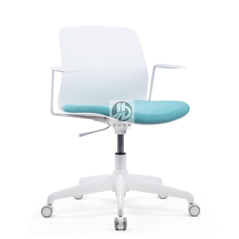 White lift office chair with writing board training chair pedal conference chair ergonomic computer chair desk chair chair combination