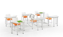 Triangle desk training school hexagon table free combination desk trapezoidal movable meeting splicing table