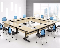 Factory direct sales folding table splicing conference table Rectangular desk activity table Computer table Student learning table