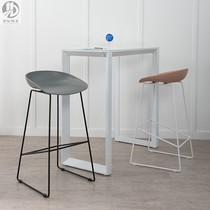 Nordic dining chair without armrest plastic chair high-end household casual chair milk tea cafe bar