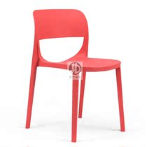 European color plastic chair milk tea coffee shop chair leisure club reception chair plastic integrated boutique