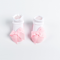 Girl baby socks pure cotton spring and autumn models newborn one-year-old princess socks 0 infant loose-mouth socks 1 year 3 months 6