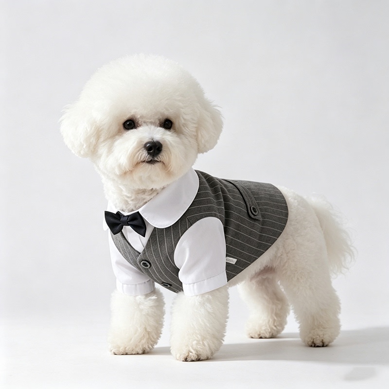 Dog Suit Formal Wear Spring and Summer Thin Style Teddy Bichon Small Dog Pet Wedding Clothes Cat Birthday Suit