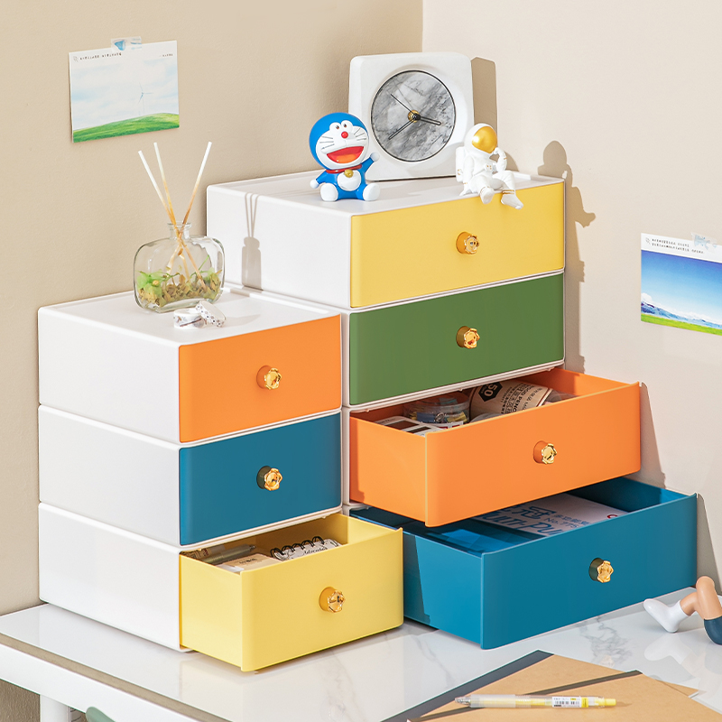 Star Superior Desktop Containing Box Student Dormitory Office Desktop Drawer Separation Cosmetics Stationery Desk Rectangle