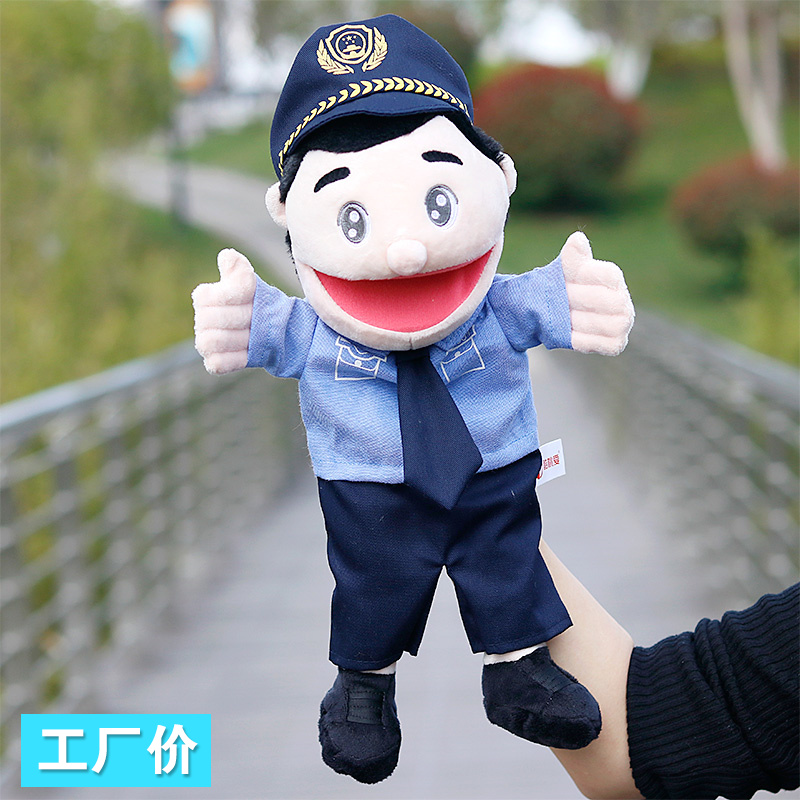 The new open mouth character hand puppet toy mouth active professional gloves baby finger puppet soothing early education