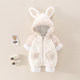 Baby clothes winter clothes male and female baby plus fleece jumpsuit thickened warm romper newborn winter outing hugging