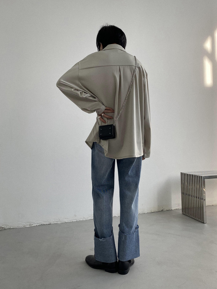 Genesisboy System твердый шелк льда тонкая модель драпировка один костюм пальто модельа Others / Other 