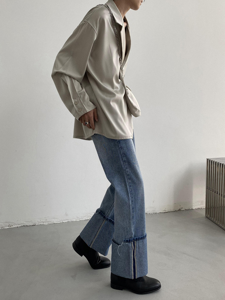 Genesisboy System твердый шелк льда тонкая модель драпировка один костюм пальто модельа Others / Other 