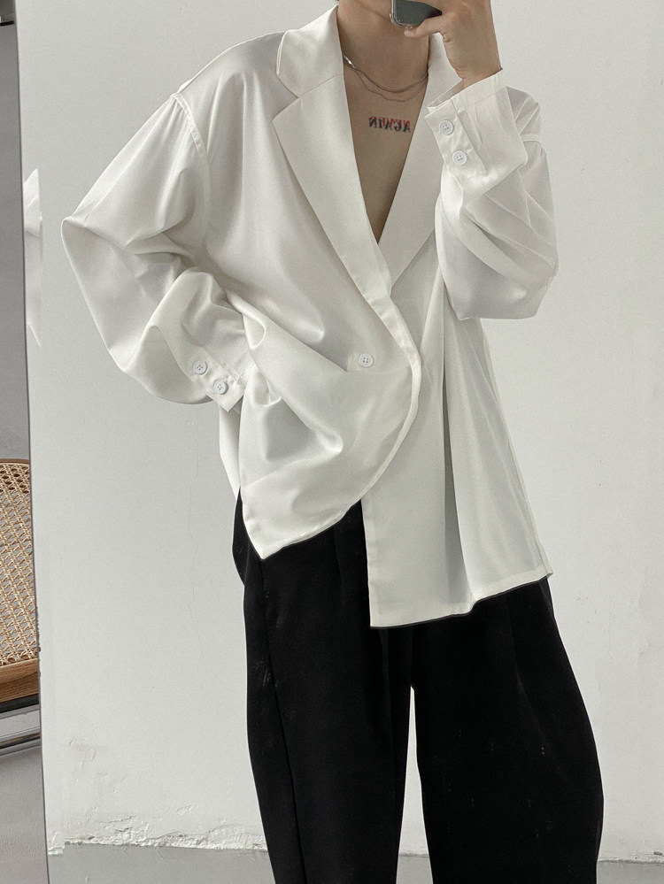 Genesisboy System твердый шелк льда тонкая модель драпировка один костюм пальто модельа Others / Other 