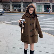 Sandro Moscoloni2021 Winter day Department Classic retro horns buttoned with extra-large coat leisure and reduced age